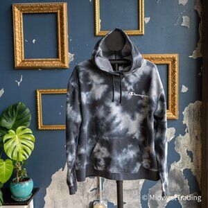 Champion Blue Tie Dye Hooded Sweater